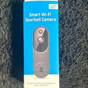 Smart Wi-Fi Doorbell Camera - Black